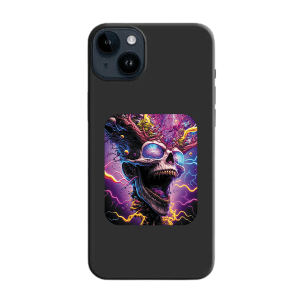 SP  CALAVERA TECNO Este diseño de nuestro StickyPhones está pensado para todo aquel amante de las expresiones y caras. A quién no le gusta customizar su teléfono con su cara, gesto o expresión favorita. Ahora puedes hacerlo comprando este StickyPhones y luciendo tu teléfono allá donde vayas con este diseño actual y moderno. 